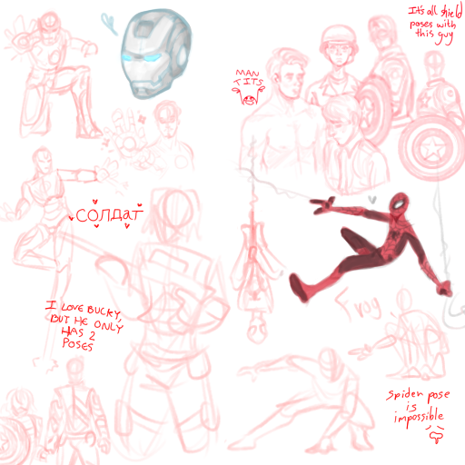 marvel sketches